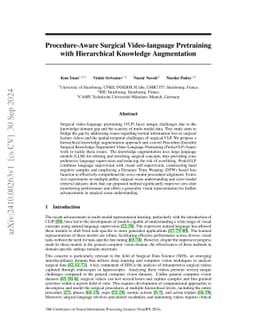 Procedure-Aware Surgical Video-language Pretraining with Hierarchical Knowledge Augmentation