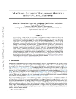 VLMGuard: Defending VLMs against Malicious Prompts via Unlabeled Data