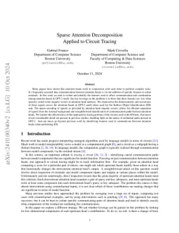 Sparse Attention Decomposition Applied to Circuit Tracing