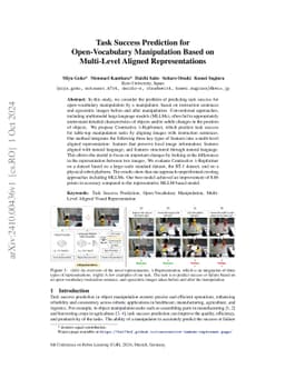 Task Success Prediction for Open-Vocabulary Manipulation Based on
  Multi-Level Aligned Representations
