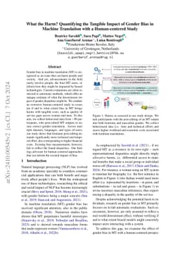 What the Harm? Quantifying the Tangible Impact of Gender Bias in Machine
  Translation with a Human-centered Study