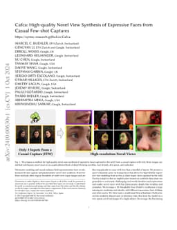 Cafca: High-quality Novel View Synthesis of Expressive Faces from Casual
  Few-shot Captures