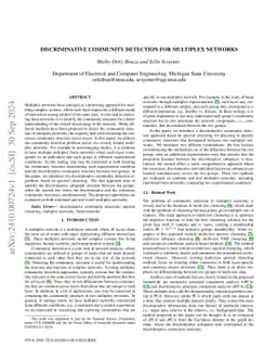 Discriminative community detection for multiplex networks