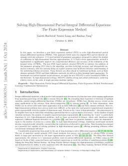 Solving High-Dimensional Partial Integral Differential Equations: The
  Finite Expression Method