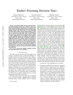 Timber! Poisoning Decision Trees