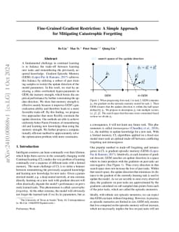 Fine-Grained Gradient Restriction: A Simple Approach for Mitigating
  Catastrophic Forgetting