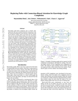 Replacing Paths with Connection-Biased Attention for Knowledge Graph Completion