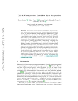 OSSA: Unsupervised One-Shot Style Adaptation