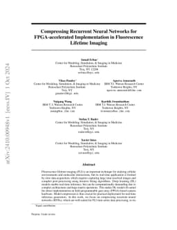 Compressing Recurrent Neural Networks for FPGA-accelerated
  Implementation in Fluorescence Lifetime Imaging