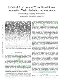 A Critical Assessment of Visual Sound Source Localization Models Including Negative Audio