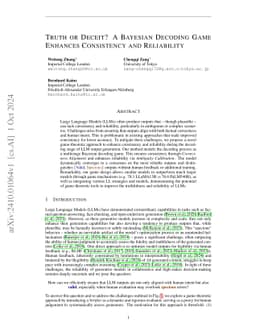 Truth or Deceit? A Bayesian Decoding Game Enhances Consistency and
  Reliability