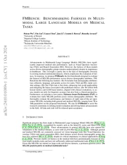 FMBench: Benchmarking Fairness in Multimodal Large Language Models on
  Medical Tasks