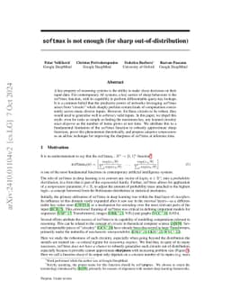 softmax is not enough (for sharp out-of-distribution)