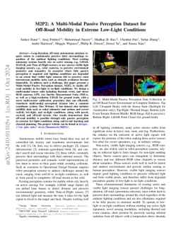 M2P2: A Multi-Modal Passive Perception Dataset for Off-Road Mobility in Extreme Low-Light Conditions