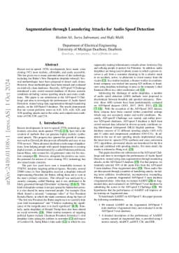 Augmentation through Laundering Attacks for Audio Spoof Detection
