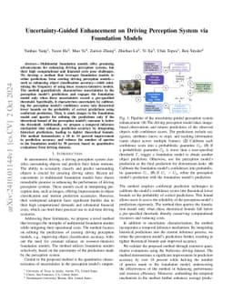 Uncertainty-Guided Enhancement on Driving Perception System via
  Foundation Models