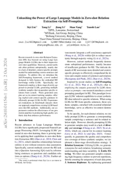 Unleashing the Power of Large Language Models in Zero-shot Relation
  Extraction via Self-Prompting