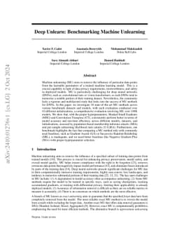 Deep Unlearn: Benchmarking Machine Unlearning