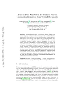 Assisted Data Annotation for Business Process Information Extraction
  from Textual Documents