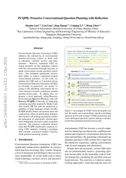 PCQPR: Proactive Conversational Question Planning with Reflection