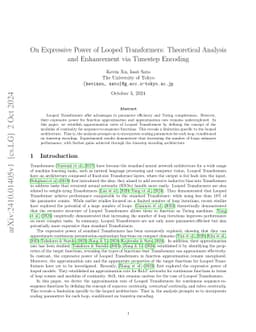 On Expressive Power of Looped Transformers: Theoretical Analysis and Enhancement via Timestep Encoding