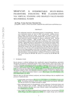 SHAP-CAT: A interpretable multi-modal framework enhancing WSI
  classification via virtual staining and shapley-value-based multimodal fusion