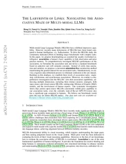 The Labyrinth of Links: Navigating the Associative Maze of Multi-modal LLMs