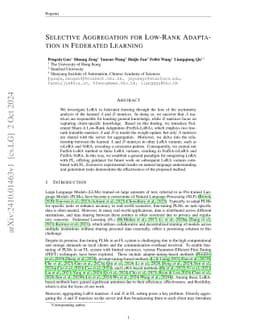 Selective Aggregation for Low-Rank Adaptation in Federated Learning