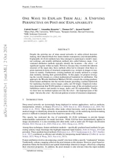 One Wave to Explain Them All: A Unifying Perspective on Post-hoc
  Explainability