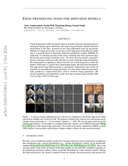 Edge-preserving noise for diffusion models