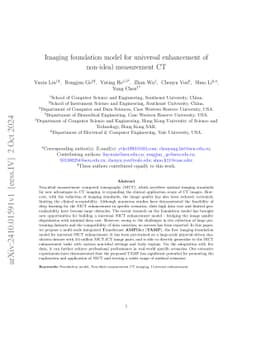 Imaging foundation model for universal enhancement of non-ideal measurement CT