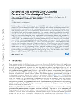 Automated Red Teaming with GOAT: the Generative Offensive Agent Tester