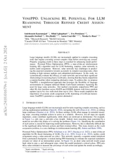 VinePPO: Unlocking RL Potential For LLM Reasoning Through Refined Credit
  Assignment
