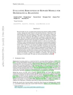 Evaluating Robustness of Reward Models for Mathematical Reasoning