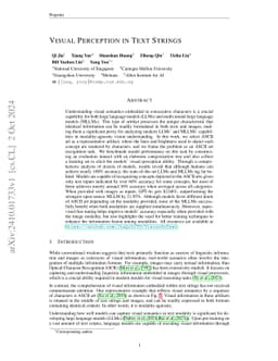 Visual Perception in Text Strings