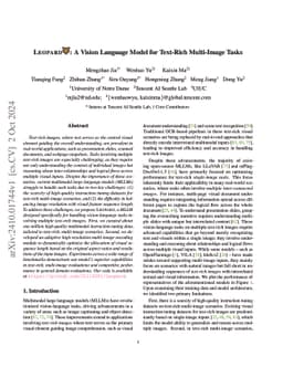 Leopard: A Vision Language Model For Text-Rich Multi-Image Tasks