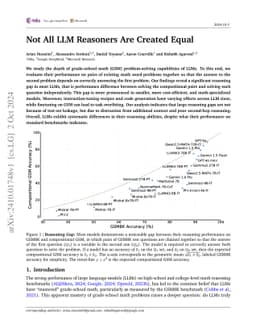Not All LLM Reasoners Are Created Equal