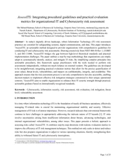 AssessITS: Integrating procedural guidelines and practical evaluation
  metrics for organizational IT and Cybersecurity risk assessment