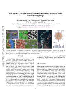 SegEarth-OV: Towards Training-Free Open-Vocabulary Segmentation for
  Remote Sensing Images
