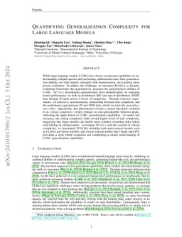 Quantifying Generalization Complexity for Large Language Models