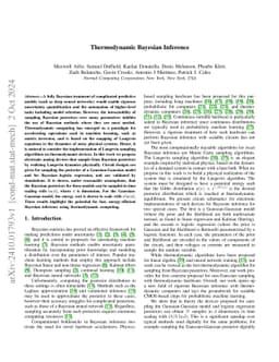 Thermodynamic Bayesian Inference