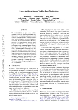 Loki: An Open-Source Tool for Fact Verification