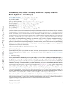 From Experts to the Public: Governing Multimodal Language Models in
  Politically Sensitive Video Analysis