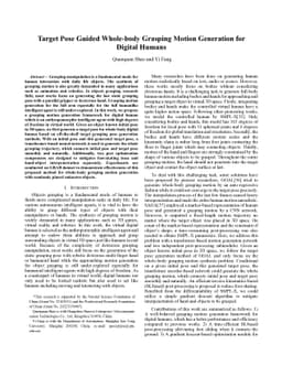 Target Pose Guided Whole-body Grasping Motion Generation for Digital
  Humans