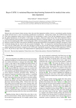 Bayes-CATSI: A variational Bayesian deep learning framework for medical
  time series data imputation
