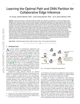 Learning the Optimal Path and DNN Partition for Collaborative Edge
  Inference