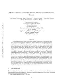 NEAT: Nonlinear Parameter-efficient Adaptation of Pre-trained Models