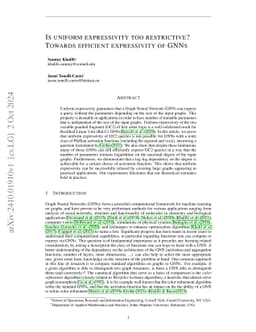 Is uniform expressivity too restrictive? Towards efficient expressivity
  of graph neural networks