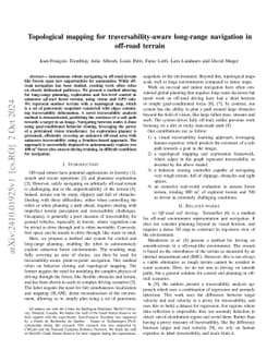 Topological mapping for traversability-aware long-range navigation in
  off-road terrain