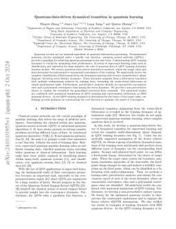 Quantum-data-driven dynamical transition in quantum learning